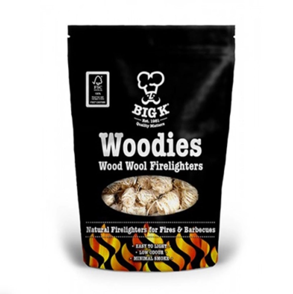 Woodies Natural Wood Wool Firelighters FSC® Certified Bag (FLWOOD)